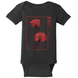 Japanese Spider Lily Soft Grunge Anime Aesthetic Flower Baby Bodysuit