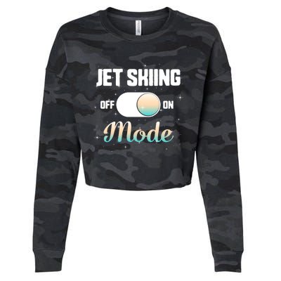 Jet Skiing Lover Jet Ski Mode On Athletic Beach Summer Sport Gift Cropped Pullover Crew