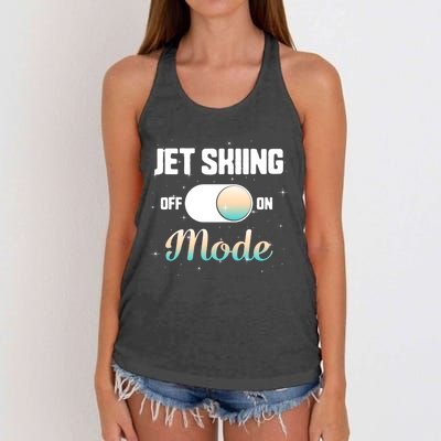 Jet Skiing Lover Jet Ski Mode On Athletic Beach Summer Sport Gift Women's Knotted Racerback Tank