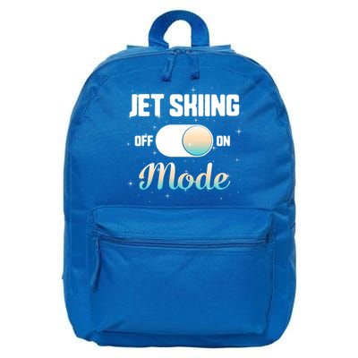 Jet Skiing Lover Jet Ski Mode On Athletic Beach Summer Sport Gift 16 in Basic Backpack