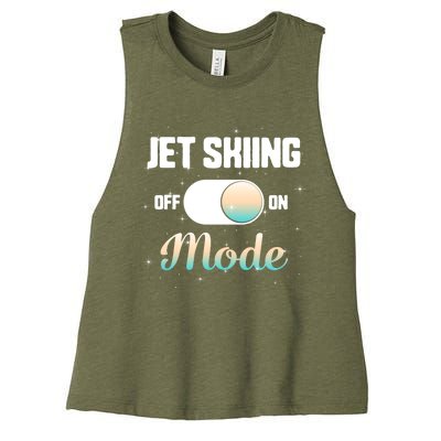 Jet Skiing Lover Jet Ski Mode On Athletic Beach Summer Sport Gift Women's Racerback Cropped Tank