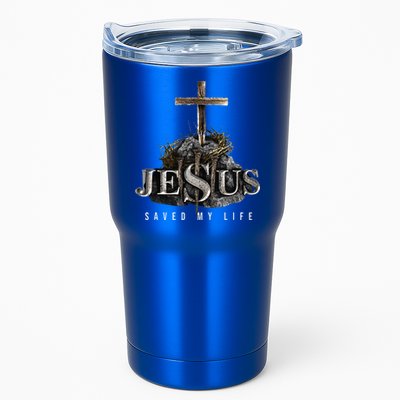 Jesus Saved My Life Christian Religious Bible Church Tumbler