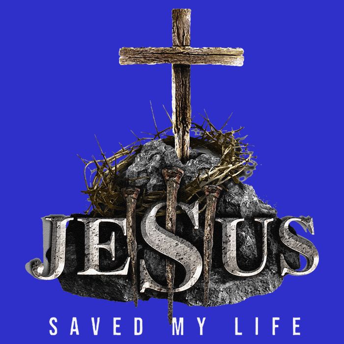 Jesus Saved My Life Christian Religious Bible Church Women's V-Neck T-Shirt