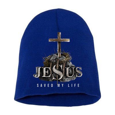 Jesus Saved My Life Christian Religious Bible Church Short Acrylic Beanie
