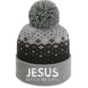 Jesus Saved My Life Jesus Cross Family Adult Matching Group The Baniff Cuffed Pom Beanie