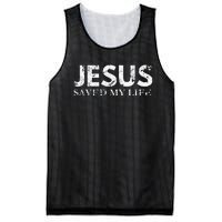 Jesus Saved My Life Jesus Cross Family Adult Matching Group Mesh Reversible Basketball Jersey Tank