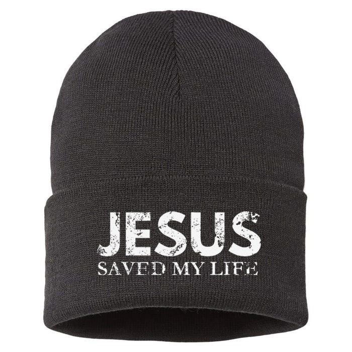 Jesus Saved My Life Jesus Cross Family Adult Matching Group Sustainable Knit Beanie