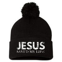 Jesus Saved My Life Jesus Cross Family Adult Matching Group Pom Pom 12in Knit Beanie