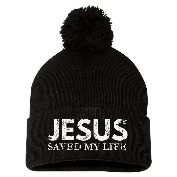 Jesus Saved My Life Jesus Cross Family Adult Matching Group Pom Pom 12in Knit Beanie