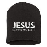 Jesus Saved My Life Jesus Cross Family Adult Matching Group Short Acrylic Beanie