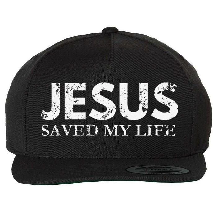 Jesus Saved My Life Jesus Cross Family Adult Matching Group Wool Snapback Cap