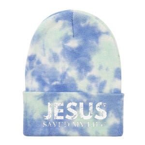 Jesus Saved My Life Jesus Cross Family Adult Matching Group Tie Dye 12in Knit Beanie