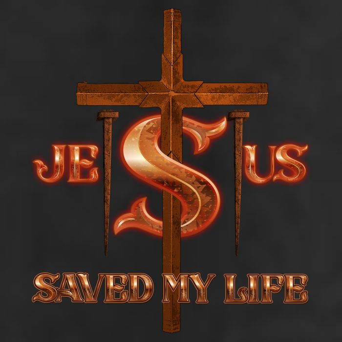Jesus Saved My Life Metal Cross And Nails Adult Drive Performance Visor