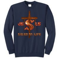 Jesus Saved My Life Metal Cross And Nails Sweatshirt