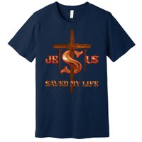 Jesus Saved My Life Metal Cross And Nails Premium T-Shirt