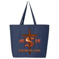 Jesus Saved My Life Metal Cross And Nails 25L Jumbo Tote
