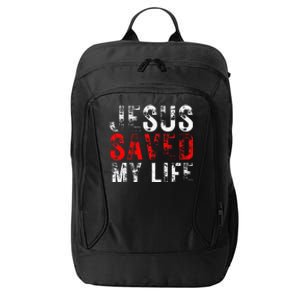 Jesus Saved My Life Christian Cross City Backpack