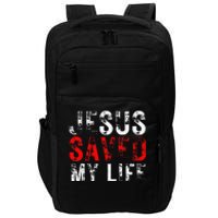 Jesus Saved My Life Christian Cross Impact Tech Backpack