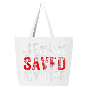 Jesus Saved My Life Christian Cross 25L Jumbo Tote