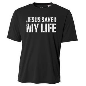 Jesus Saved My Life Jesus Christ Family Adult Matching Group Cooling Performance Crew T-Shirt