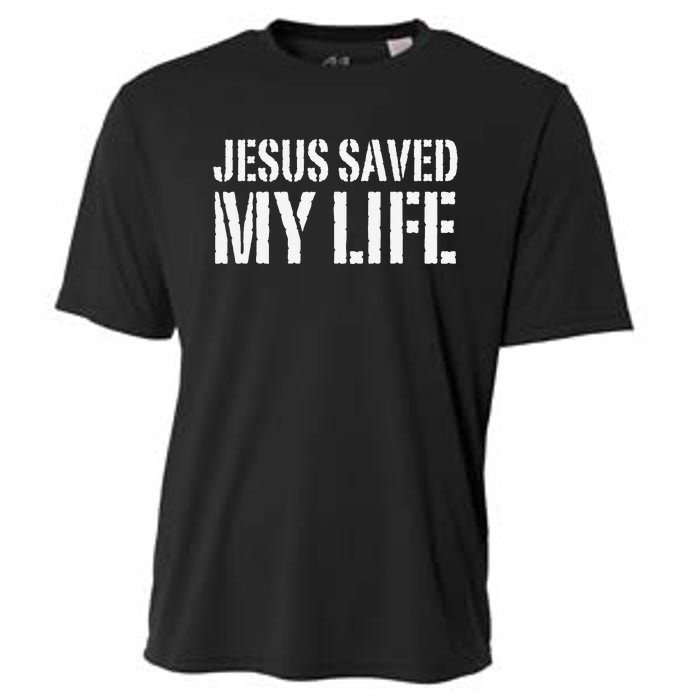 Jesus Saved My Life Jesus Christ Family Adult Matching Group Cooling Performance Crew T-Shirt