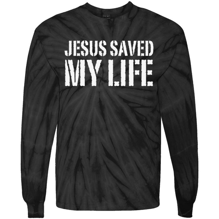 Jesus Saved My Life Jesus Christ Family Adult Matching Group Tie-Dye Long Sleeve Shirt