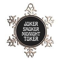 Joker Smoker Midnight Toker Funny Quotes Classic Metallic Star Ornament