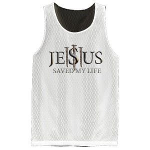 Jesus Saved My Life Christian Religious Believer Mesh Reversible Basketball Jersey Tank