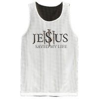 Jesus Saved My Life Christian Religious Believer Mesh Reversible Basketball Jersey Tank