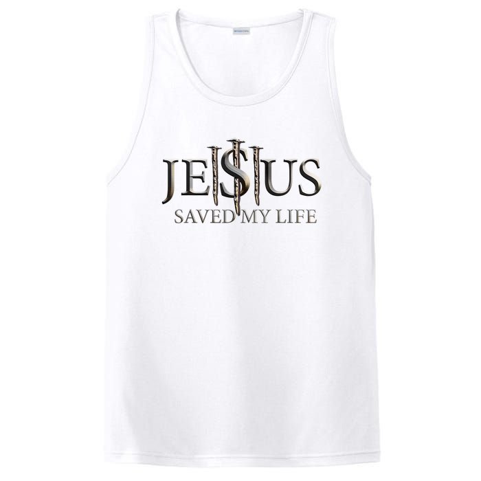 Jesus Saved My Life Christian Religious Believer PosiCharge Competitor Tank