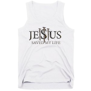 Jesus Saved My Life Christian Religious Believer Tank Top