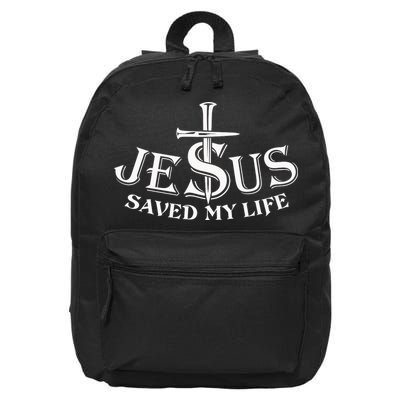 Jesus Saves My Life With Nails 16 in Basic Backpack