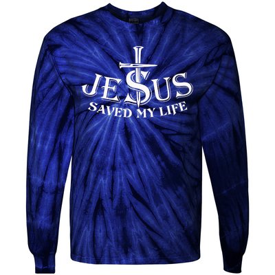 Jesus Saves My Life With Nails Tie-Dye Long Sleeve Shirt