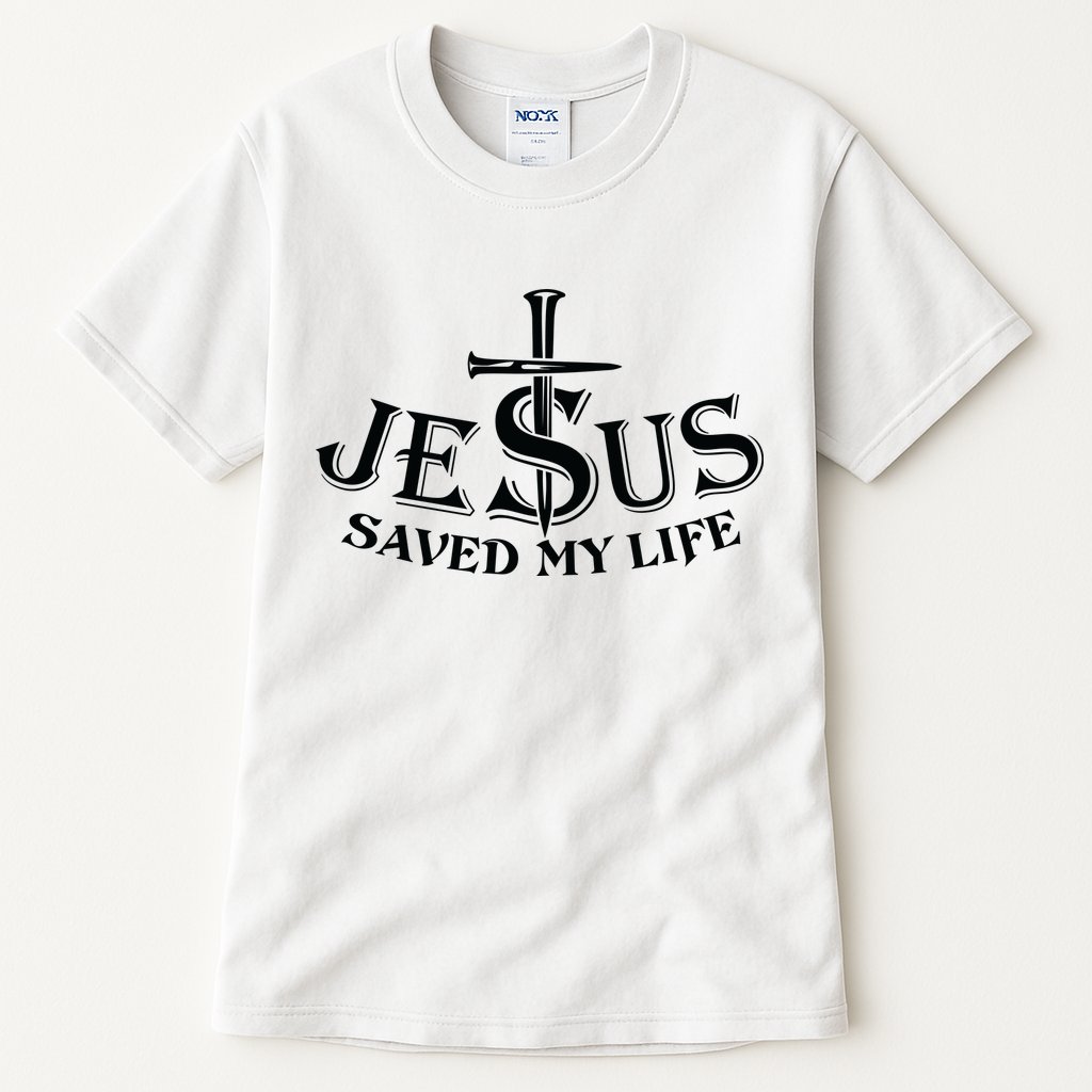 Jesus Saves My Life With Nails Tall T-Shirt