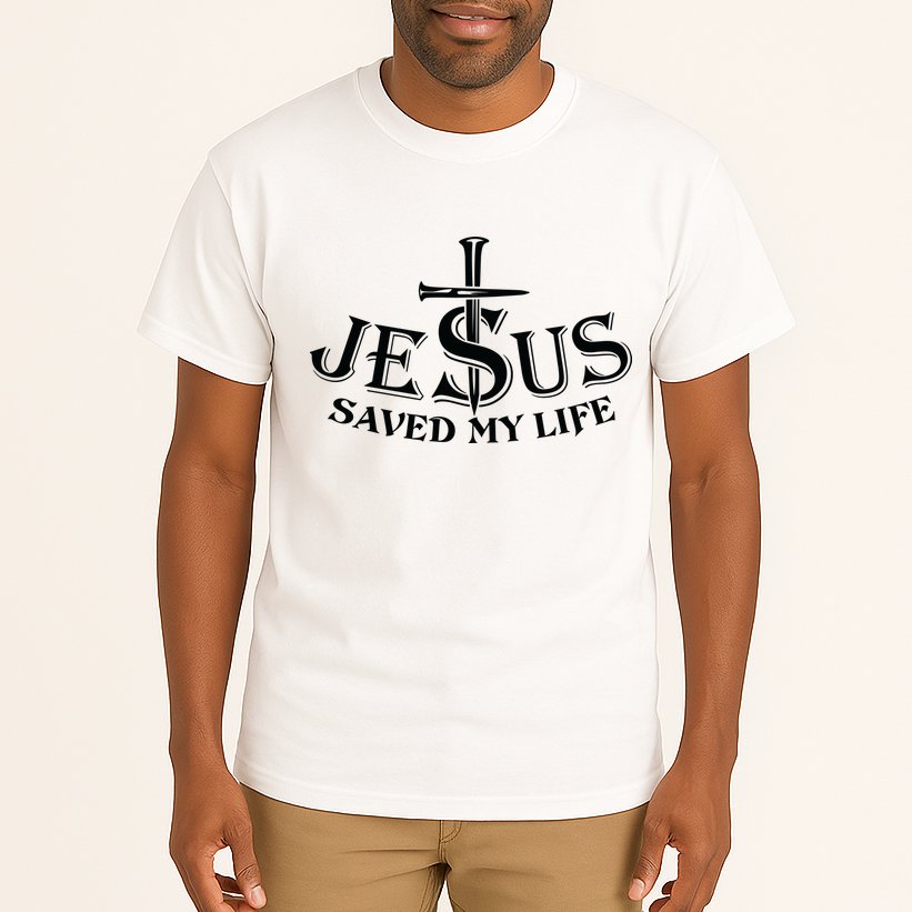 Jesus Saves My Life With Nails Tall T-Shirt