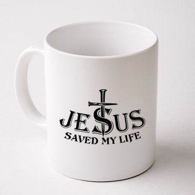 Jesus Saves My Life With Nails Mug