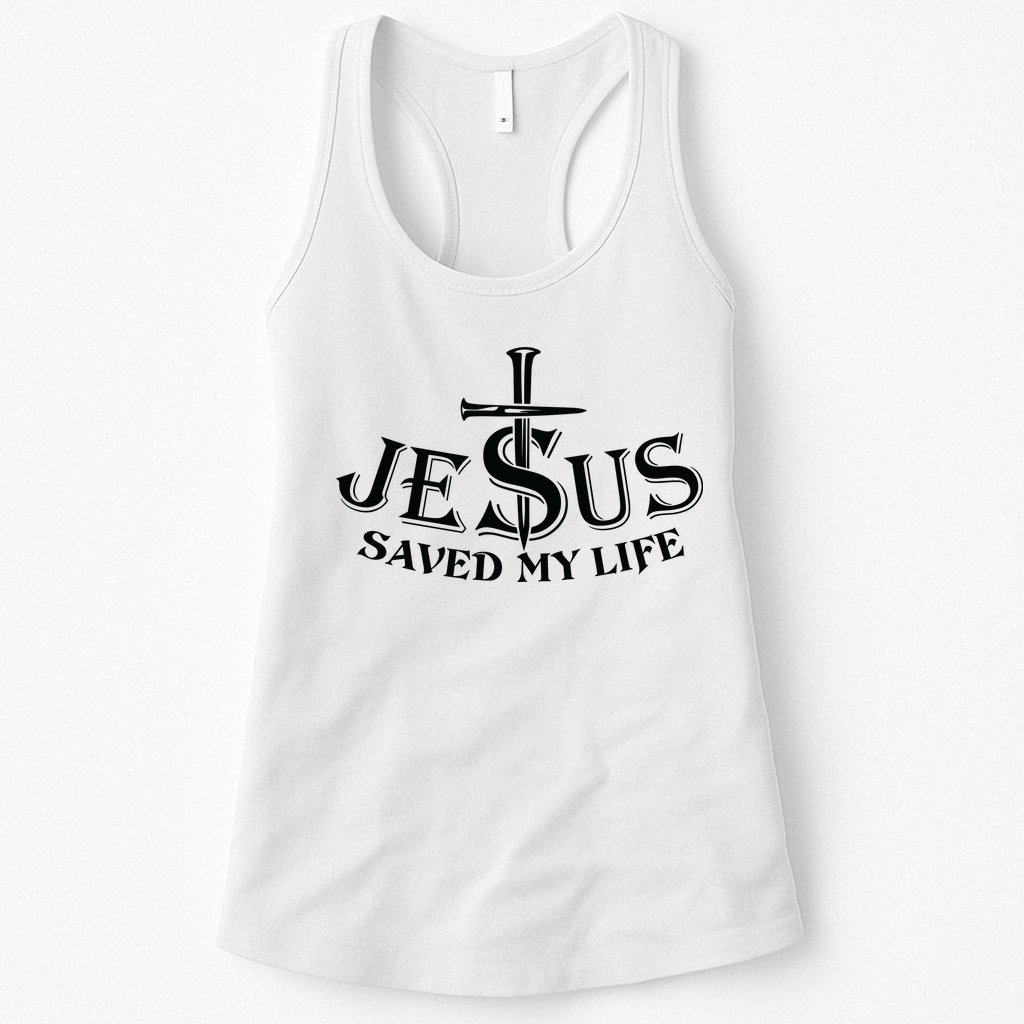 Jesus Saves My Life With Nails Womens Tank Top
