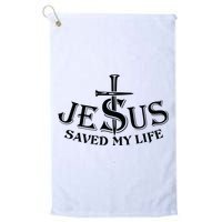 Jesus Saves My Life With Nails Golf Towel