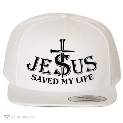 Jesus Saves My Life With Nails Wool Snapback Cap