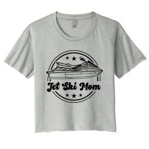 Jet Ski Mom Gift Jet Ski Skiing Water Sports Jet Skier Meaningful Gift Women's Crop Top Tee