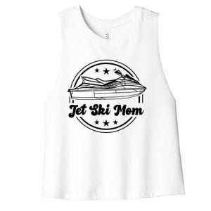 Jet Ski Mom Gift Jet Ski Skiing Water Sports Jet Skier Meaningful Gift Women's Racerback Cropped Tank