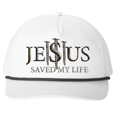 Jesus Saved My Life Christian Religious Believer Snapback Five-Panel Rope Hat