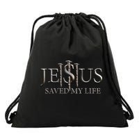 Jesus Saved My Life Christian Religious Believer Drawstring Bag
