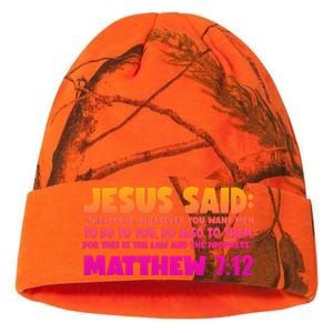 Jesus Said Matthew 7:12 Bible Verse Kati Licensed 12" Camo Beanie