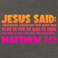 Jesus Said Matthew 7:12 Bible Verse Cotton Canvas Backpack