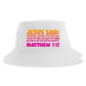 Jesus Said Matthew 7:12 Bible Verse Sustainable Bucket Hat