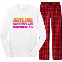 Jesus Said Matthew 7:12 Bible Verse Long Sleeve Pajama Set