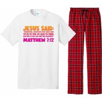 Jesus Said Matthew 7:12 Bible Verse Pajama Set