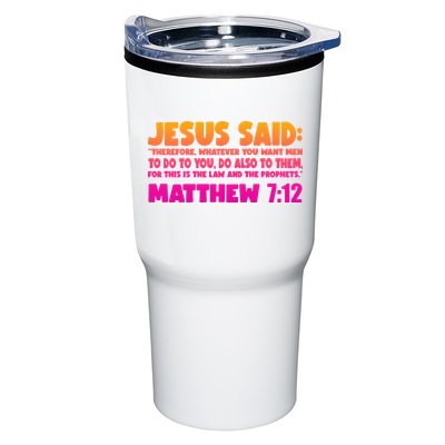 Jesus Said Matthew 7:12 Bible Verse Tumbler
