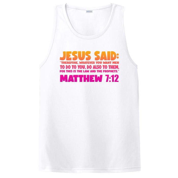 Jesus Said Matthew 7:12 Bible Verse PosiCharge Competitor Tank